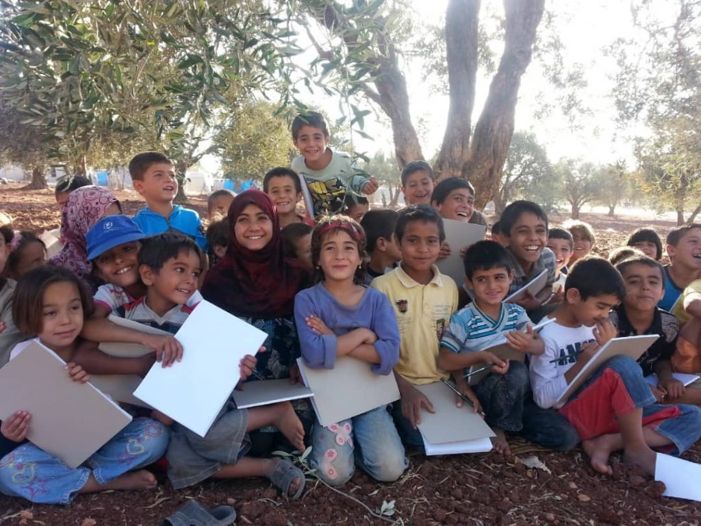 Inspiring-story-of-a-school-Under-the-tree-Founded-by-Ghaida-Hussein_Syria_for-Refugee-Kids_Save-The-Children_MadameSuccess.com